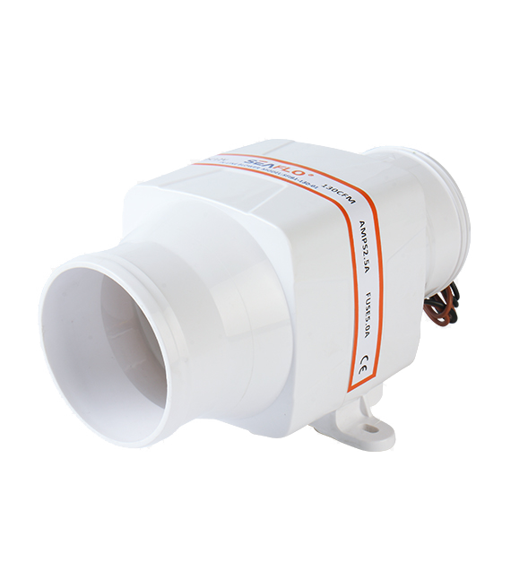 SEAFLO 3″ 130CFM In-Line Bilge Blower Fan
