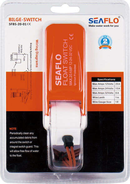 SEAFLO 01 Series Bilge Pump Float Switch 12V-24V | SFBS-20-01